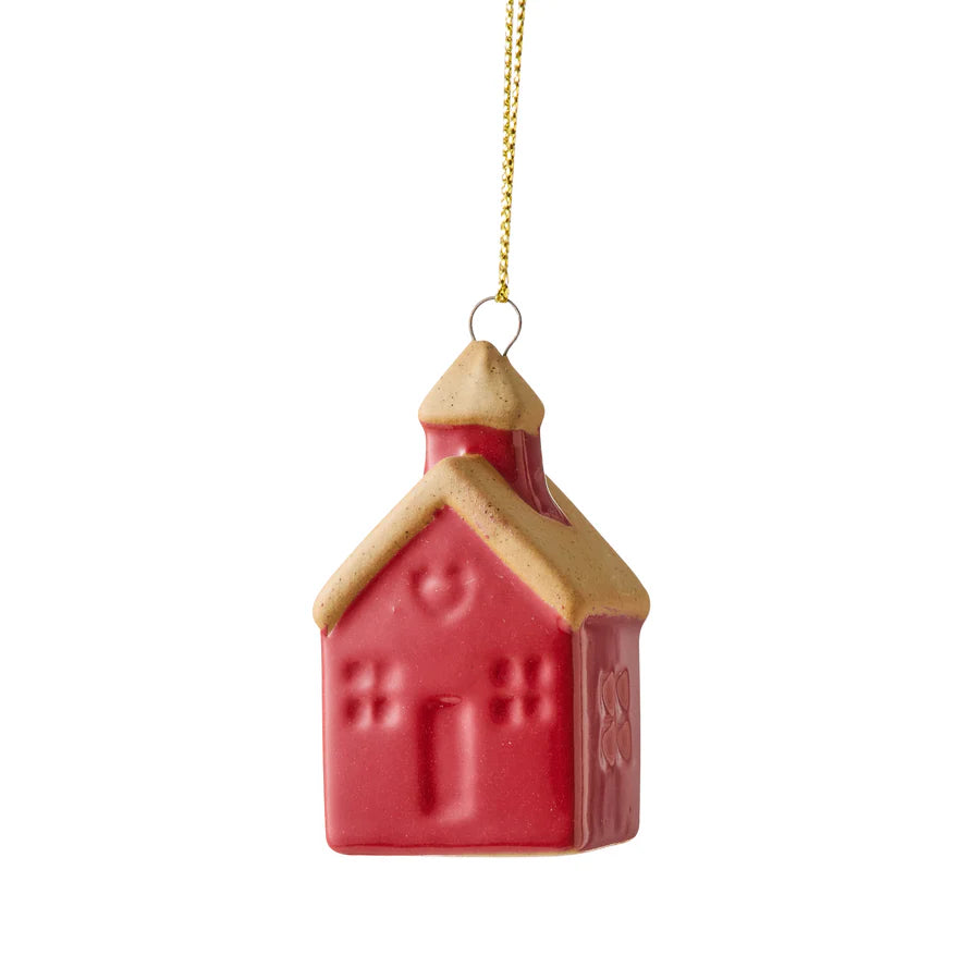 Home Red/Natural Ceramic Hanging Decoration