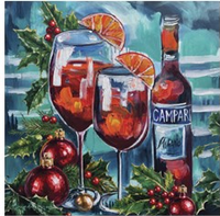 Festive Christmas by Amanda Brooks | Stone Drink Coaster Collection