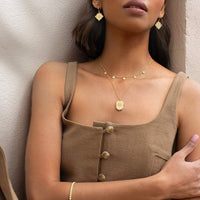 Compass Necklace | 18KT Yellow Gold Plate