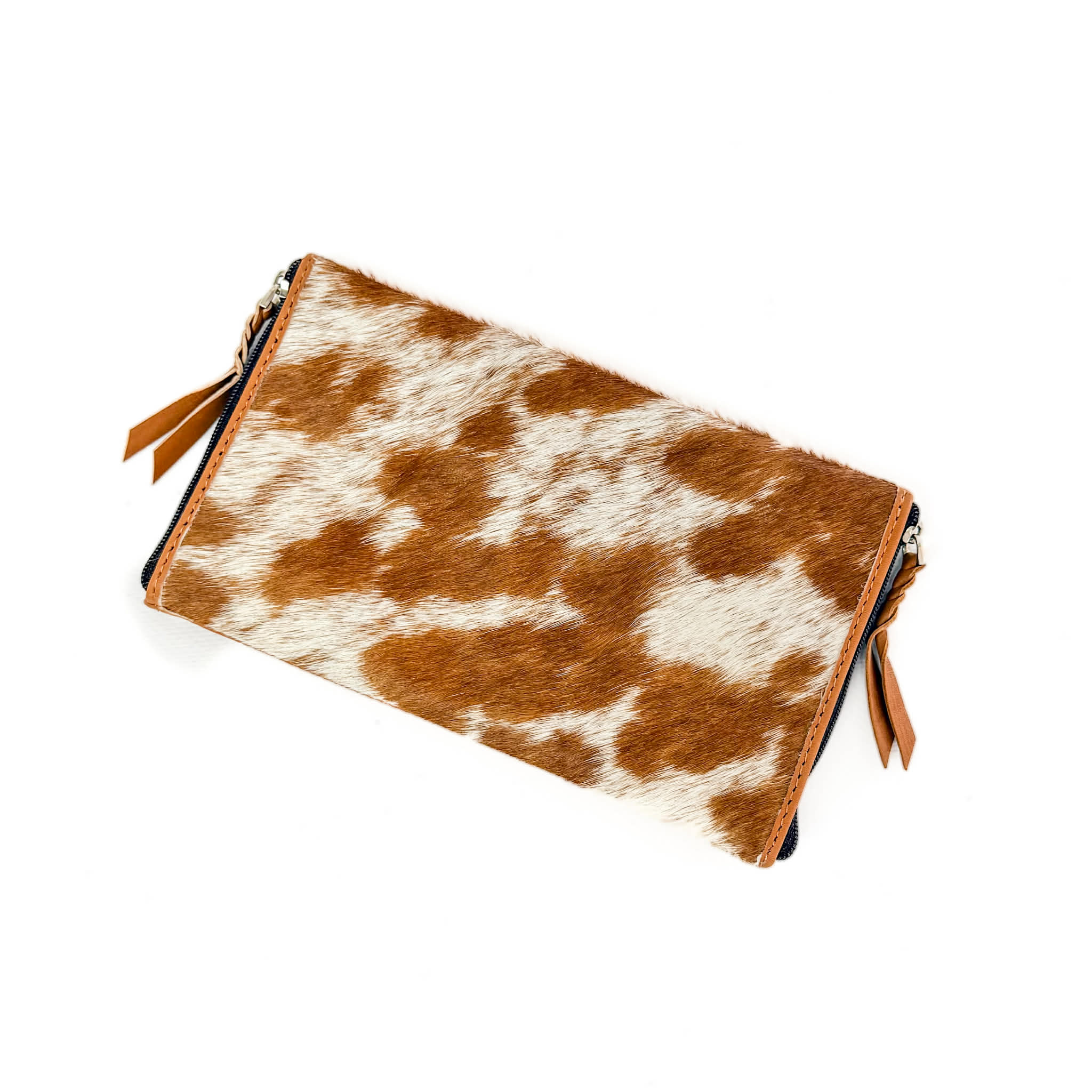 Cowhide Double Spectacle Case