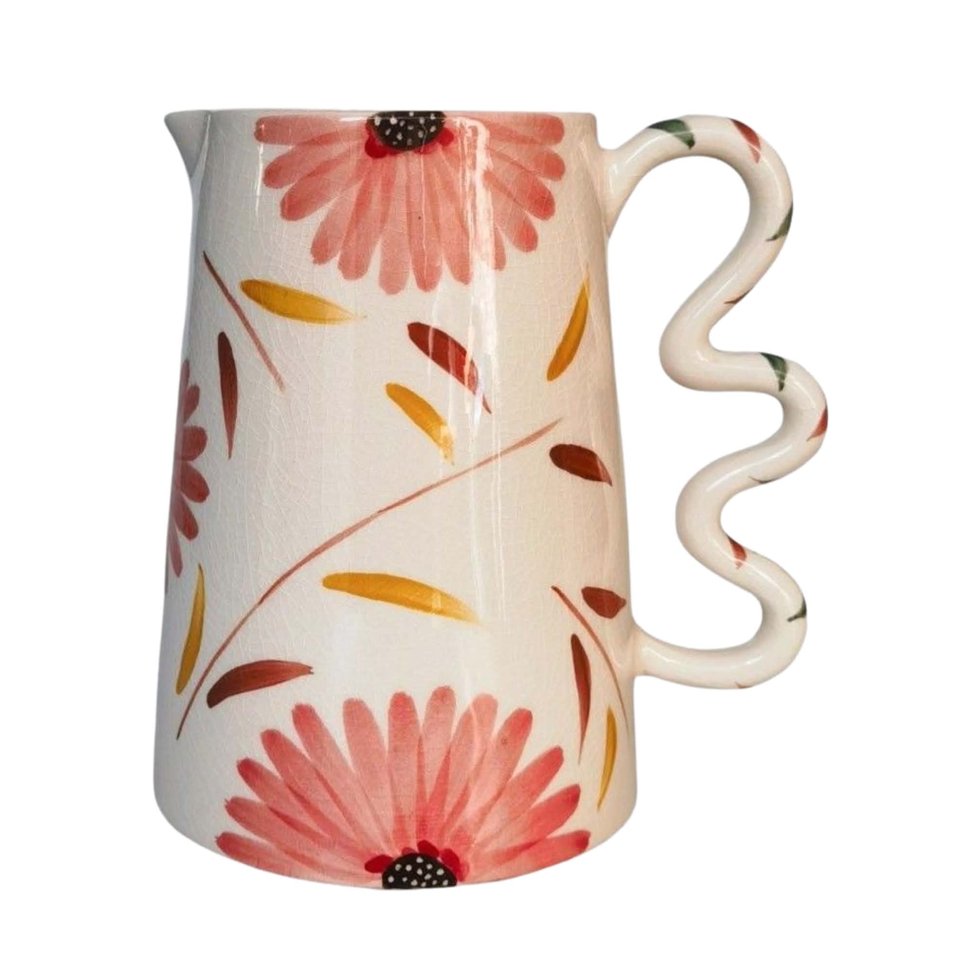 Maxine Floral Jug Red & Yellow