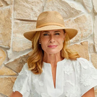 Tully Raffia Fedora | Caramel