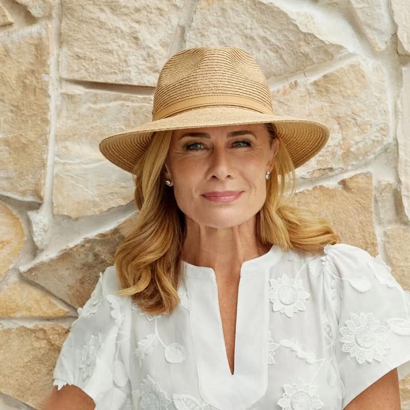 Tully Raffia Fedora | Caramel