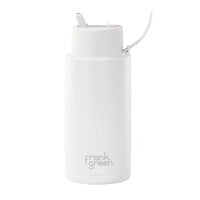 Ceramic Reusable Bottle with Flip Straw Lid | 34oz 1000ml