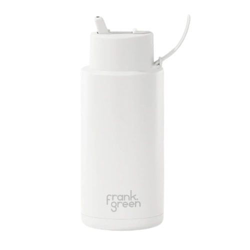 Ceramic Reusable Bottle with Flip Straw Lid | 34oz 1000ml