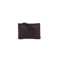 The Hampton 2 Piece Woven Neoprene Handbag | Chocolate And White
