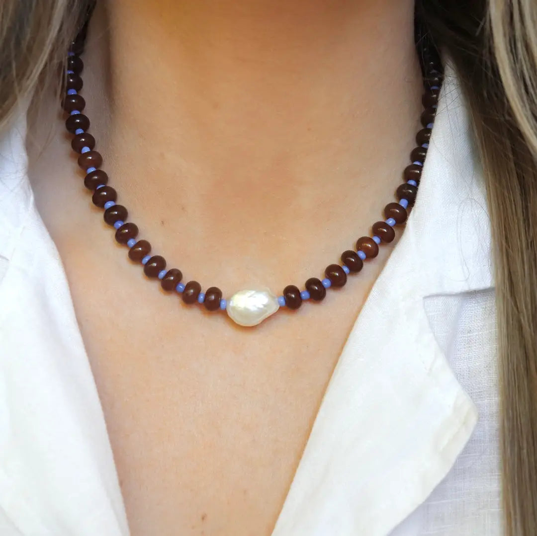 Runway Pearl & Stone Necklace
