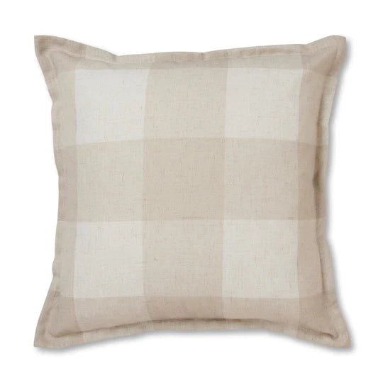 Allcott Neutral Check Feather Cushion