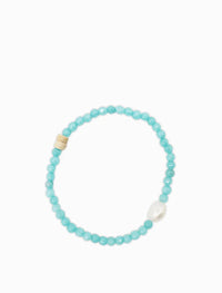 Stone and Pearl Bracelet