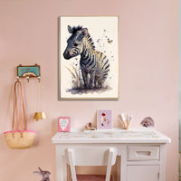 Zebra Watercolor Canvas Print