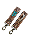Tooling Leather and Cowhide Sleek Keyring