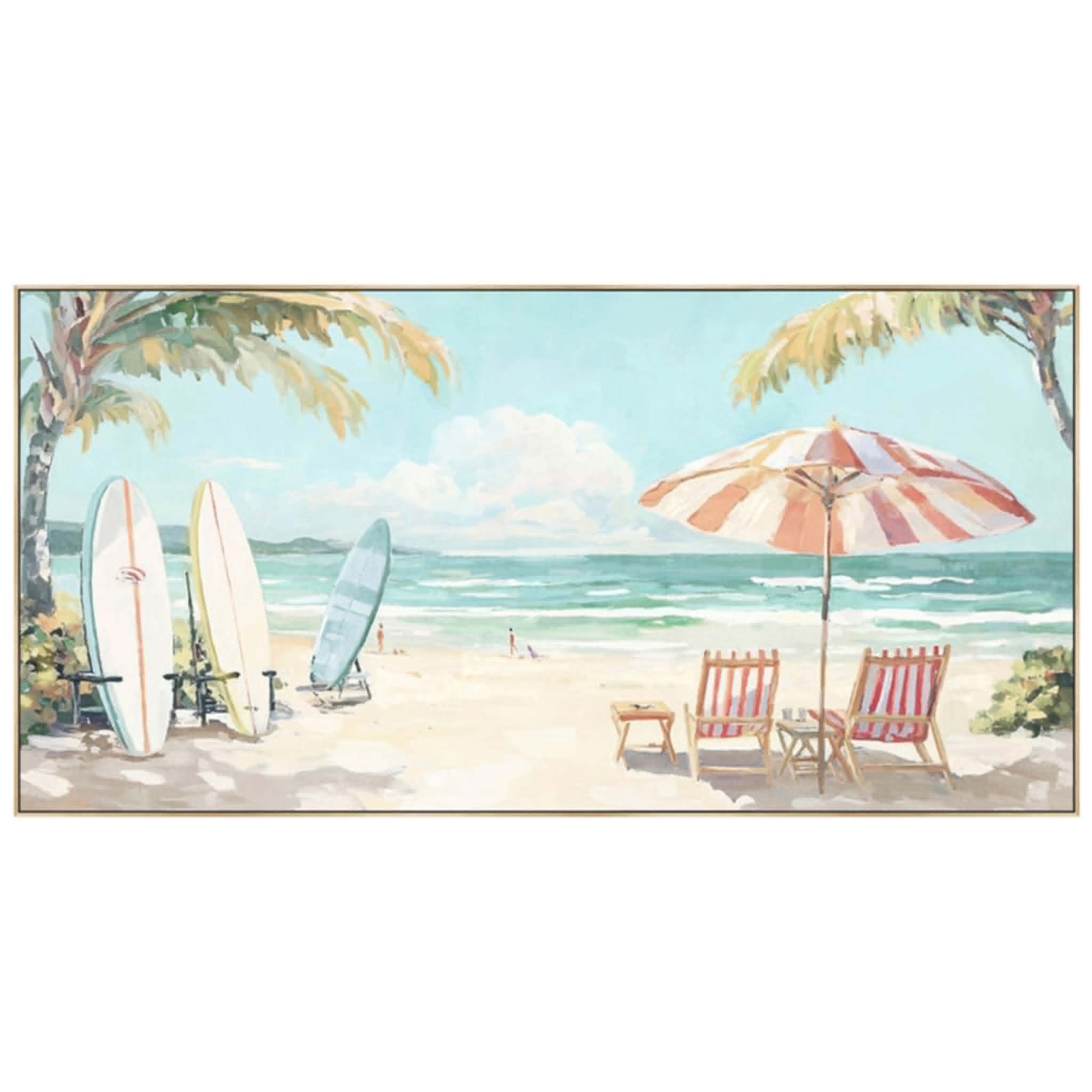 Sea Ya Soon Painting | Framed Canvas Art | 123x63cm