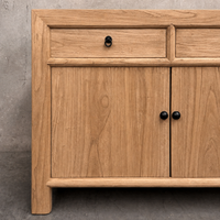 Elm 2 Drawer 2 Door  Natural Cabinet | 120cm
