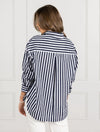 Becca Stripe Shirt Navy White