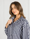 Becca Stripe Shirt Navy White