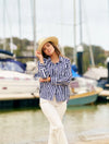 Becca Stripe Shirt Navy White