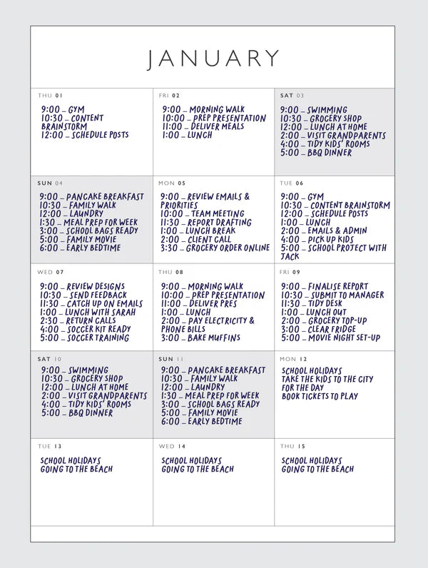 2026 Busy Big Box Wall Planner