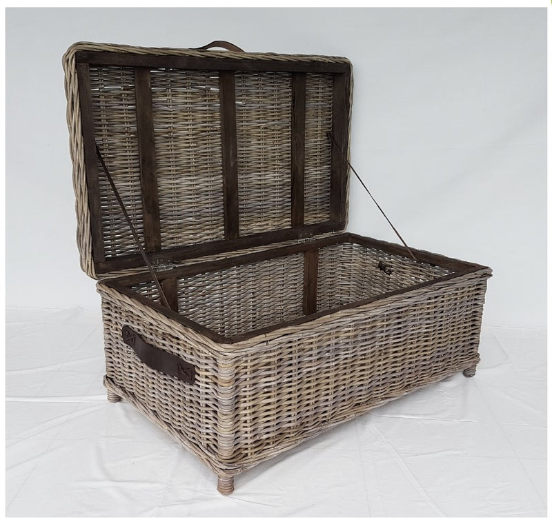 Rattan Trunk Coffee Table Basket