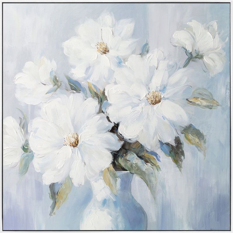 Bouquet Bliss Painting | Framed Canvas | 83x83cm