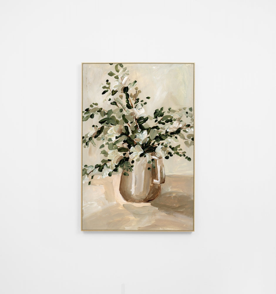 Botanic Decor Green | Framed Canvas Print