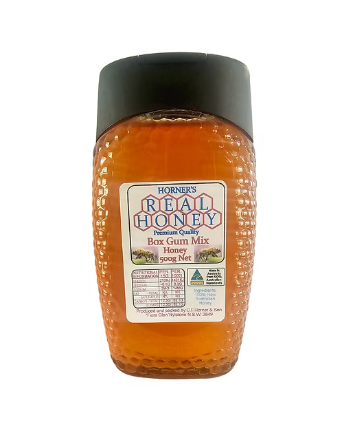 Horner's Honey Squeeze Bottle | Box Gum Mix 500g