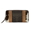 Moore | Cowhide & Tooling Leather Boot Stitch Zippered Wallet