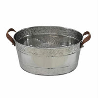 Oval Party Bucket Dots Leather