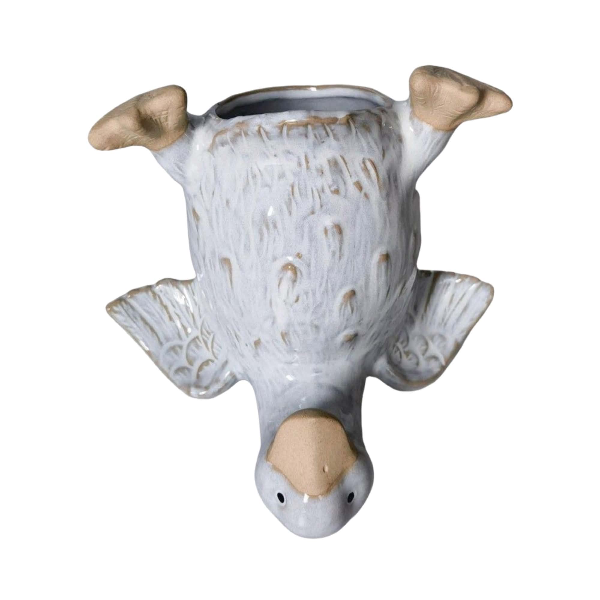 Duck Handstand Planter White