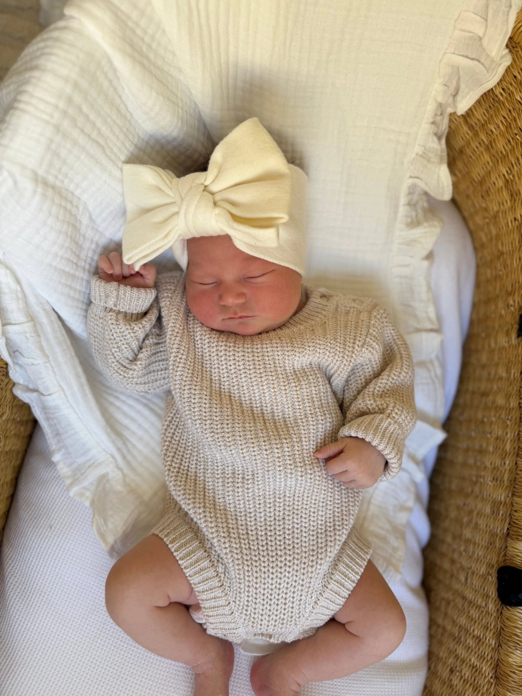 Chunky Knit Romper | Oat