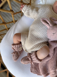 Chunky Knit Romper | Oat
