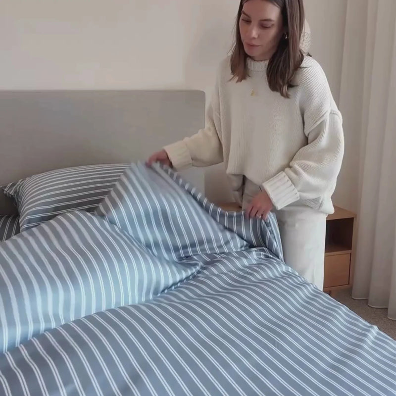 100% Organic Bamboo Sheet Set | Bay Stripe