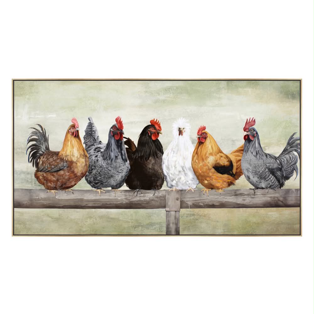 Cluck Comfort Painting | Framed Canvas Art | 112x62cm