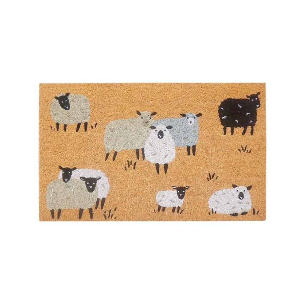 Sheep Doormat White & Grey