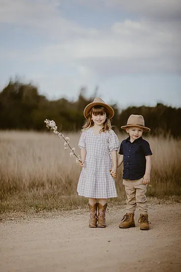 Kids Wool Fedora | Roo Straight Brim