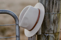 Kids Wool Fedora | Dusty Raw Brim