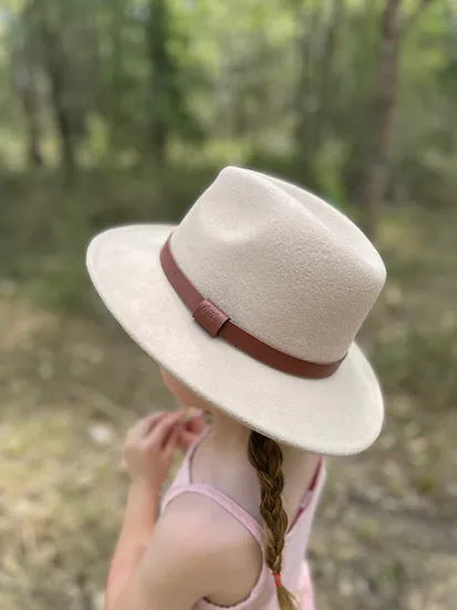 Kids Wool Fedora | Dusty Straight Brim