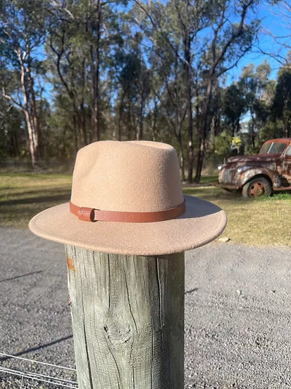 Kids Wool Fedora | Roo Straight Brim