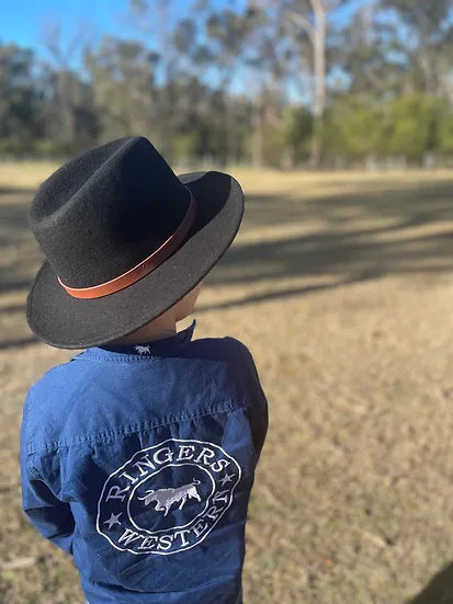 Kids Wool Fedora | Cattle Straight Brim