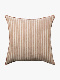 Ava Stripe Toffee Large Square Cushion