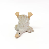 Duck Handstand Ornament White