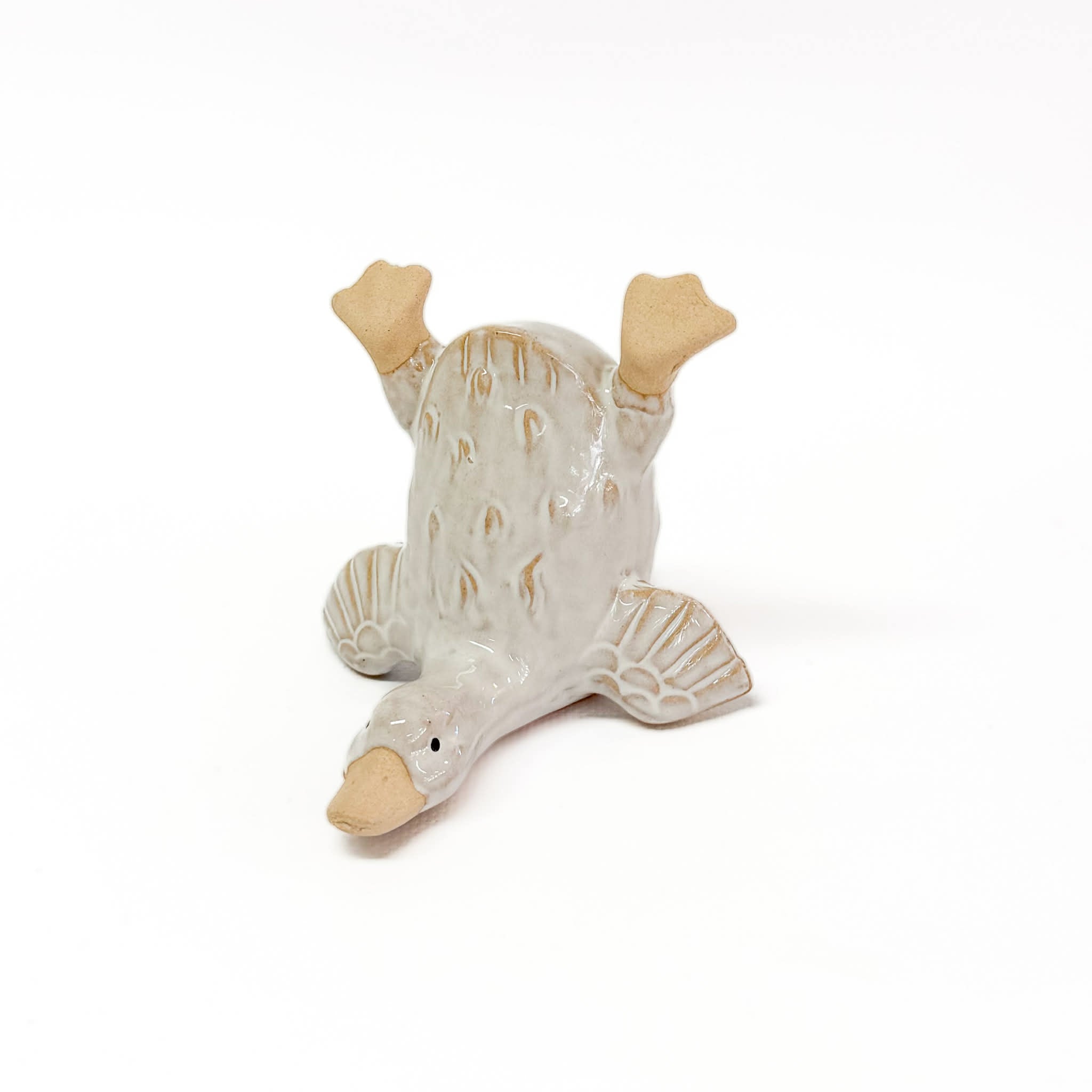 Duck Handstand Ornament White