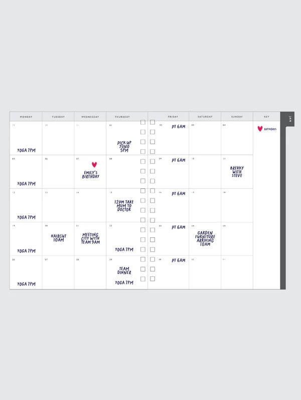 2026 Write The Day Planner | Navy