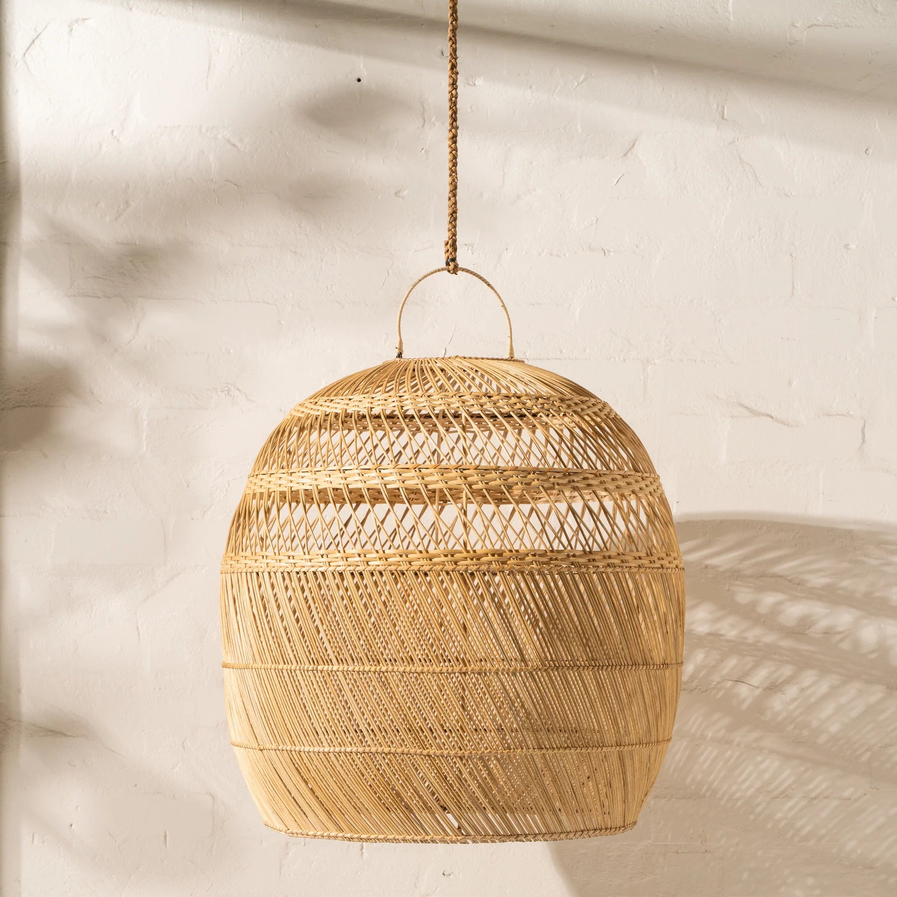 Daliah Rattan Oversized Light Shade Natural