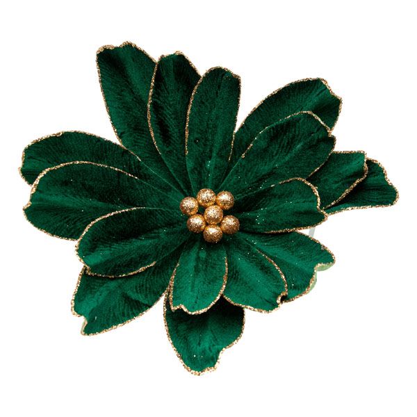 Emerald Green Gold Edge Flower