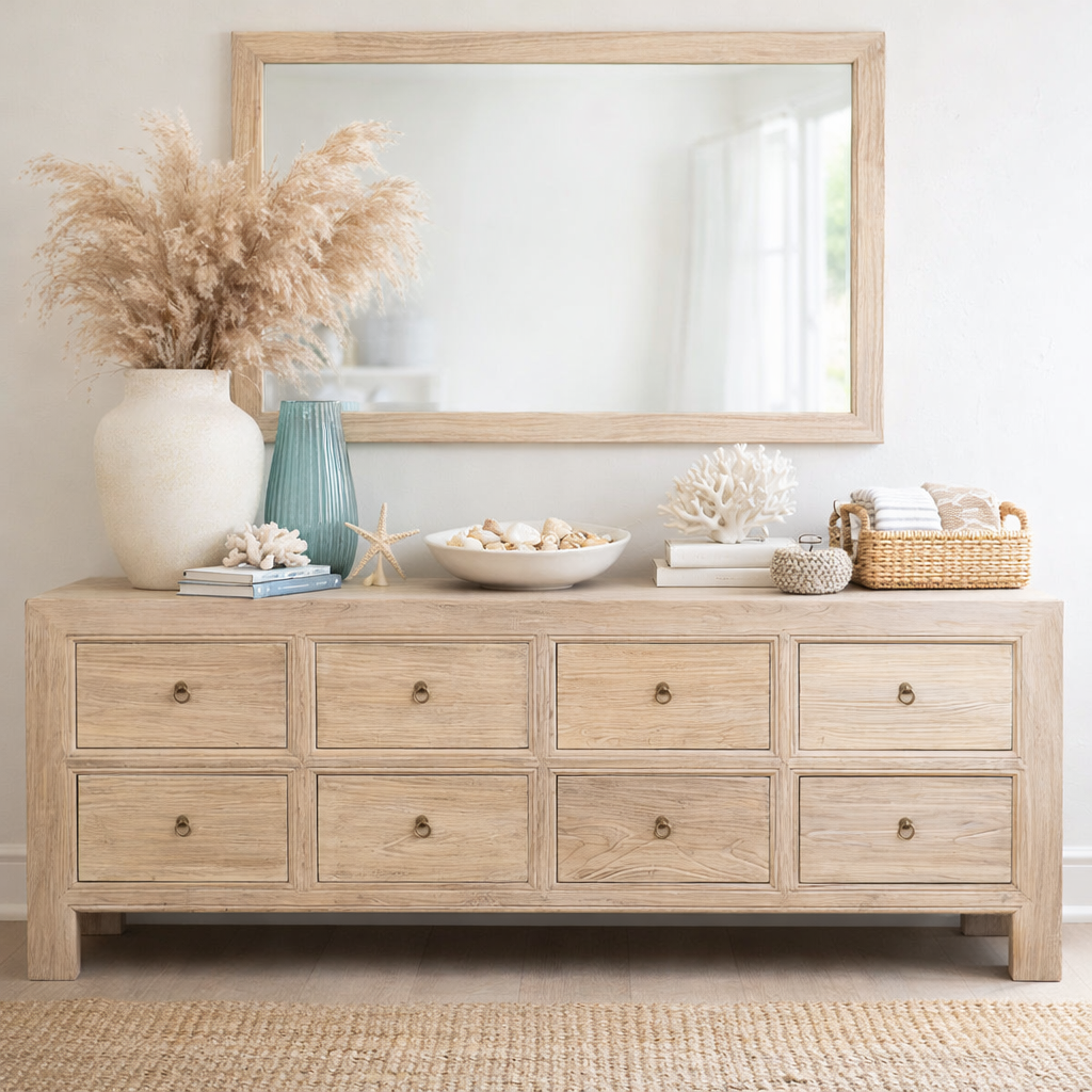 Elm 8 Drawer Sideboard