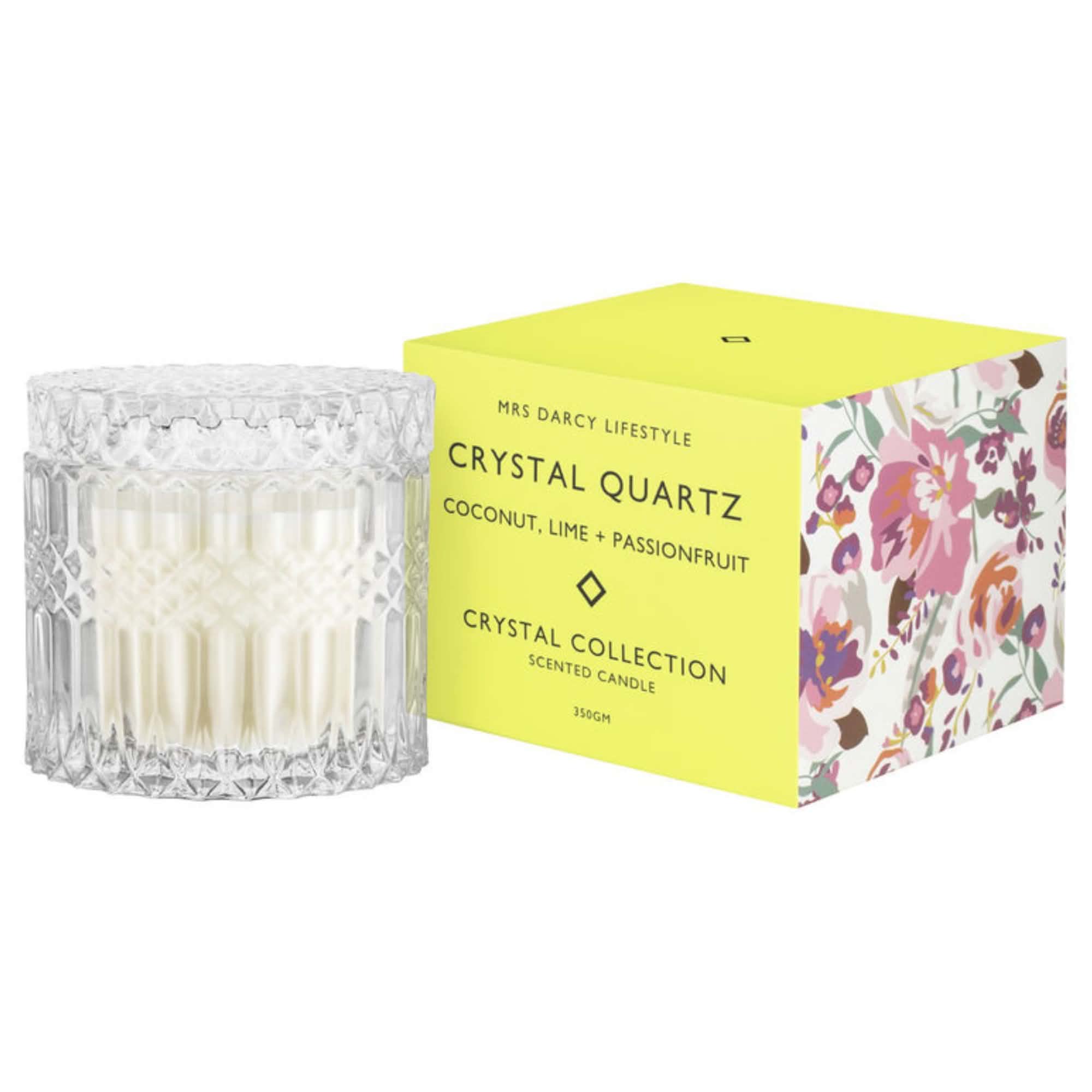 Candle Crystal Quartz | Coconut, Lime + Passionfruit