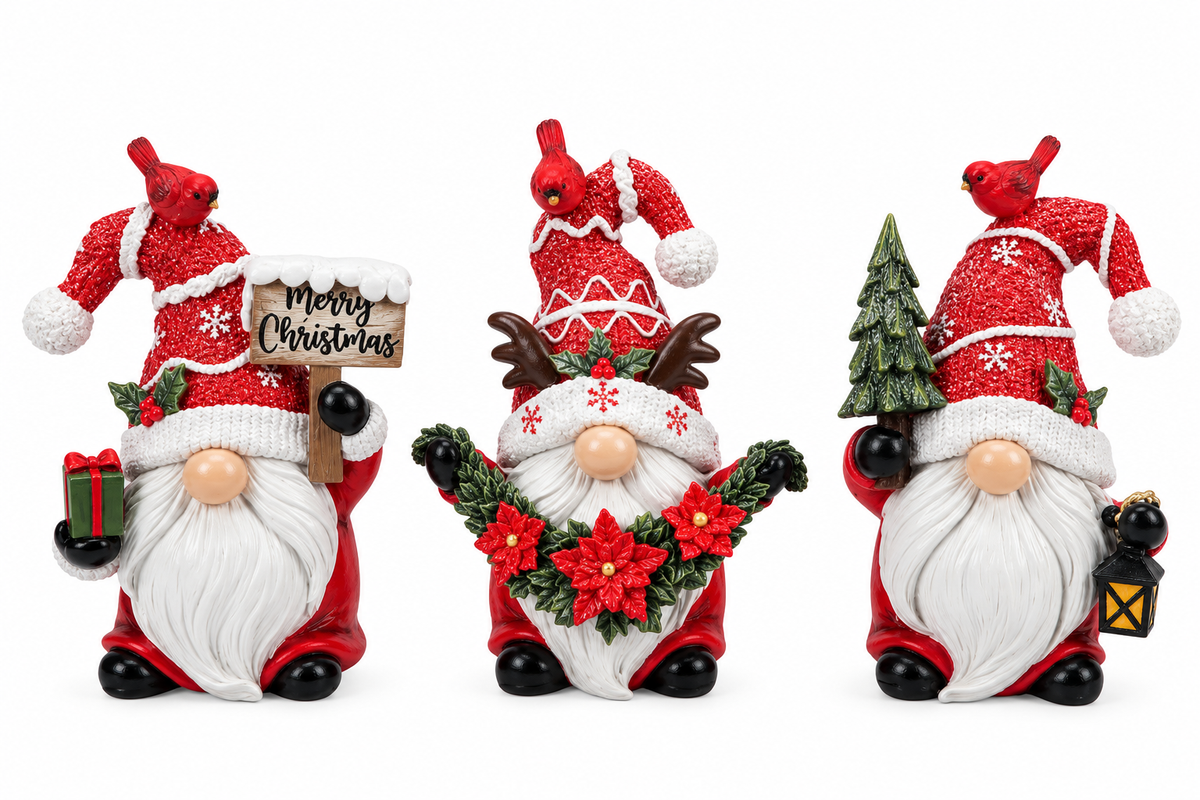 Resin Xmas Gnome Ornaments