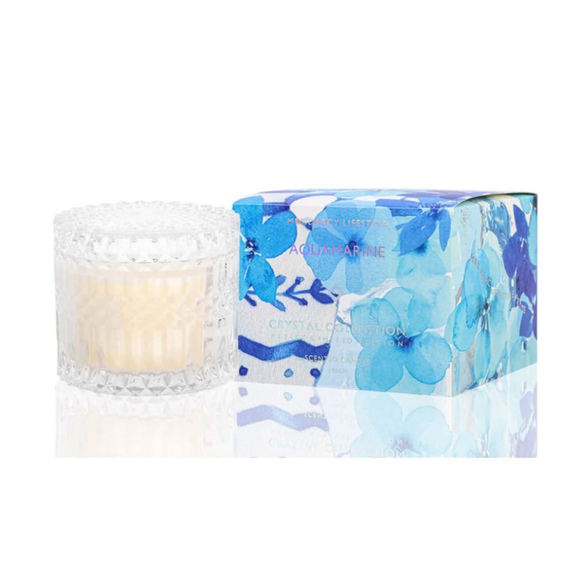 Candle Aquamarine | Bougainvillea, Lemon & Freesia (Petite)