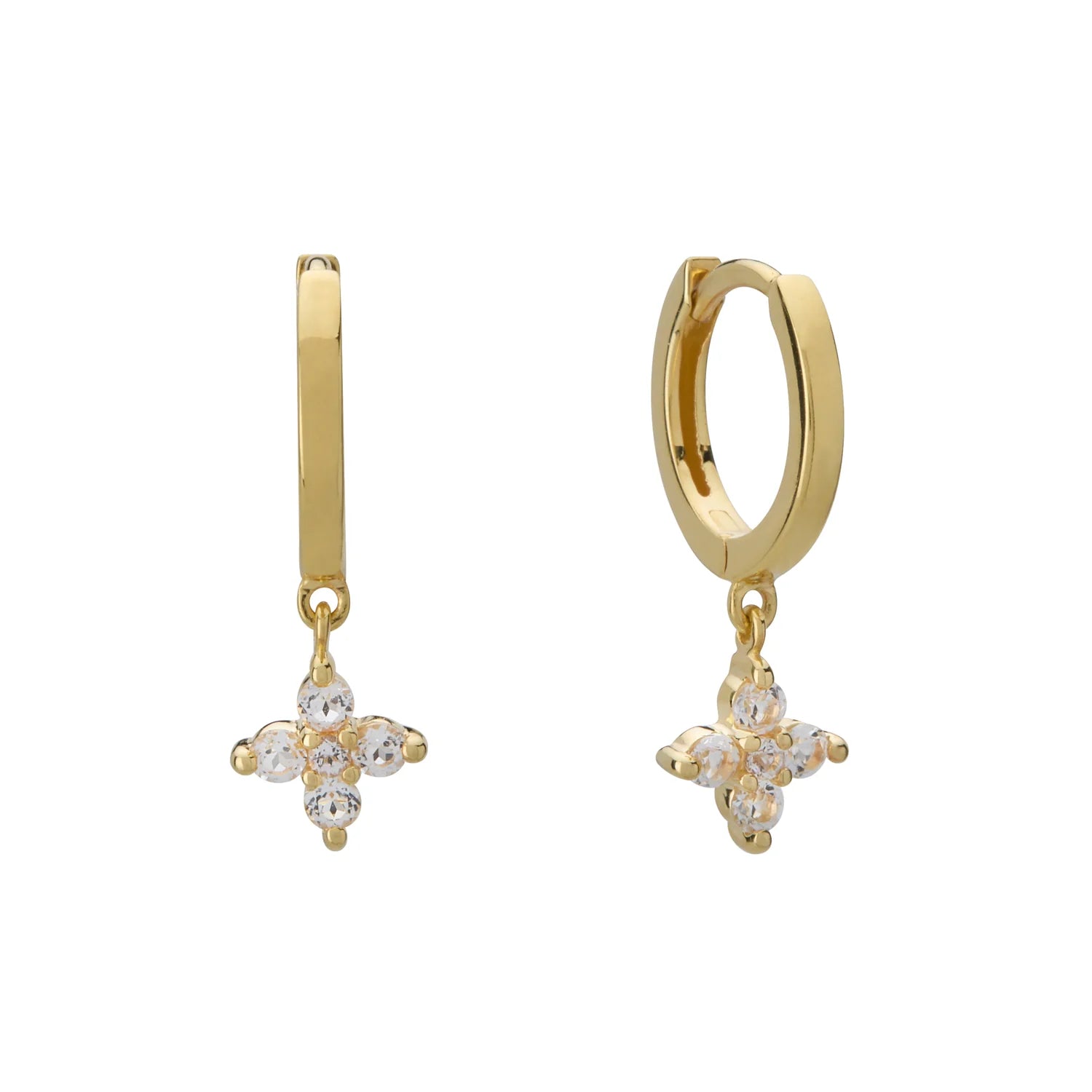 Clover Huggies | Yellow Gold