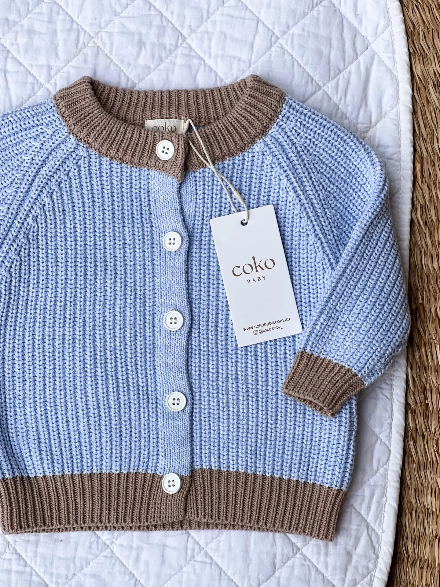 Wonderland Cardigan (Blue/Bown)